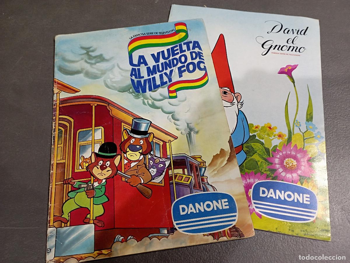 Coleccionismo &aacute;lbum: 2 &Aacute;LBUMES DANONE- LA VUELTA AL MUNDO DE WILLY FOC + DAVID EL GNOMO - COMPLETOS - AB1