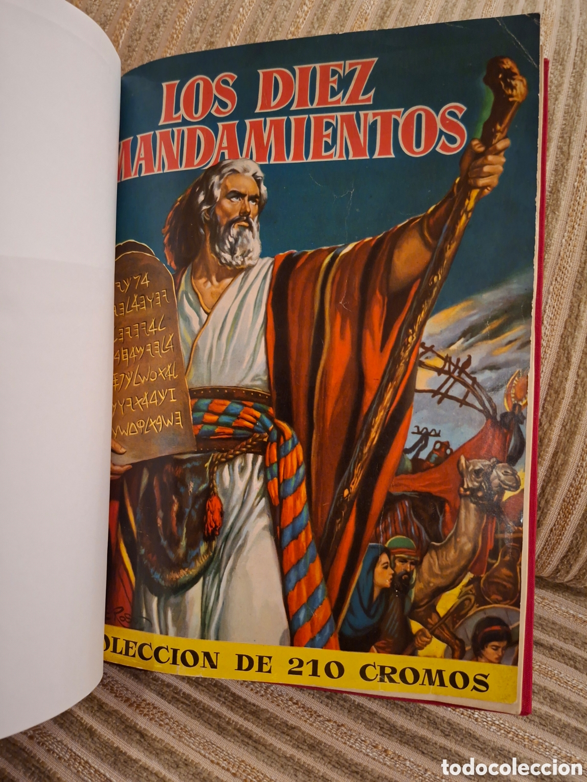 Colecionismo Caderneta: ALBUM CROMOS de LOS DIEZ MANDAMIENTOS, COMPLETO (encuadernado)