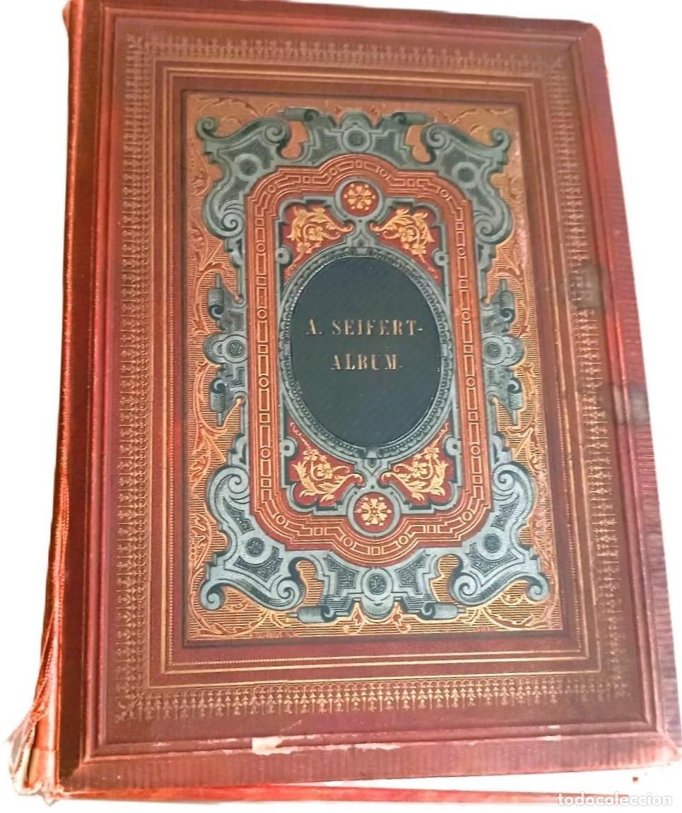 Colecionismo Caderneta: Antiguo &aacute;lbum del siglo XIX con l&aacute;minas en su interior.