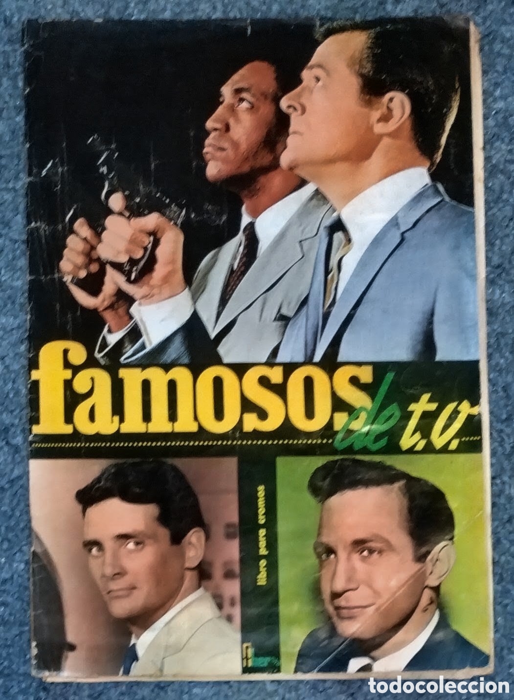 Colecionismo Caderneta: antiguo &Aacute;LBUM DE CROMOS FAMOSOS DE T.V. a&ntilde;o 1966 EDICIONES FHER en NORMAL ESTADO y se halla COMPLETO