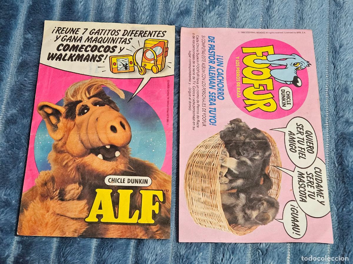 Coleccionismo &aacute;lbum: 2 ALBUM CHICLE DUNKIN ALF Y FOOFUR TAL CUAL LAS FOTOS