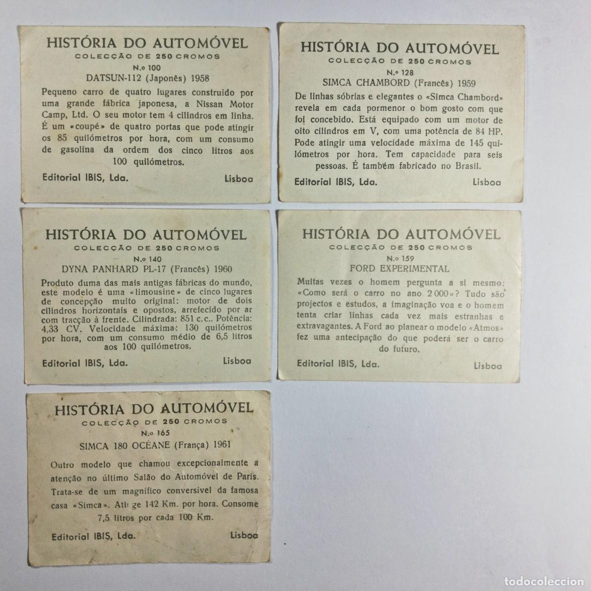 Coleccionismo &aacute;lbum: Cromos Hist&oacute;ria do autom&oacute;vel - Foto 1