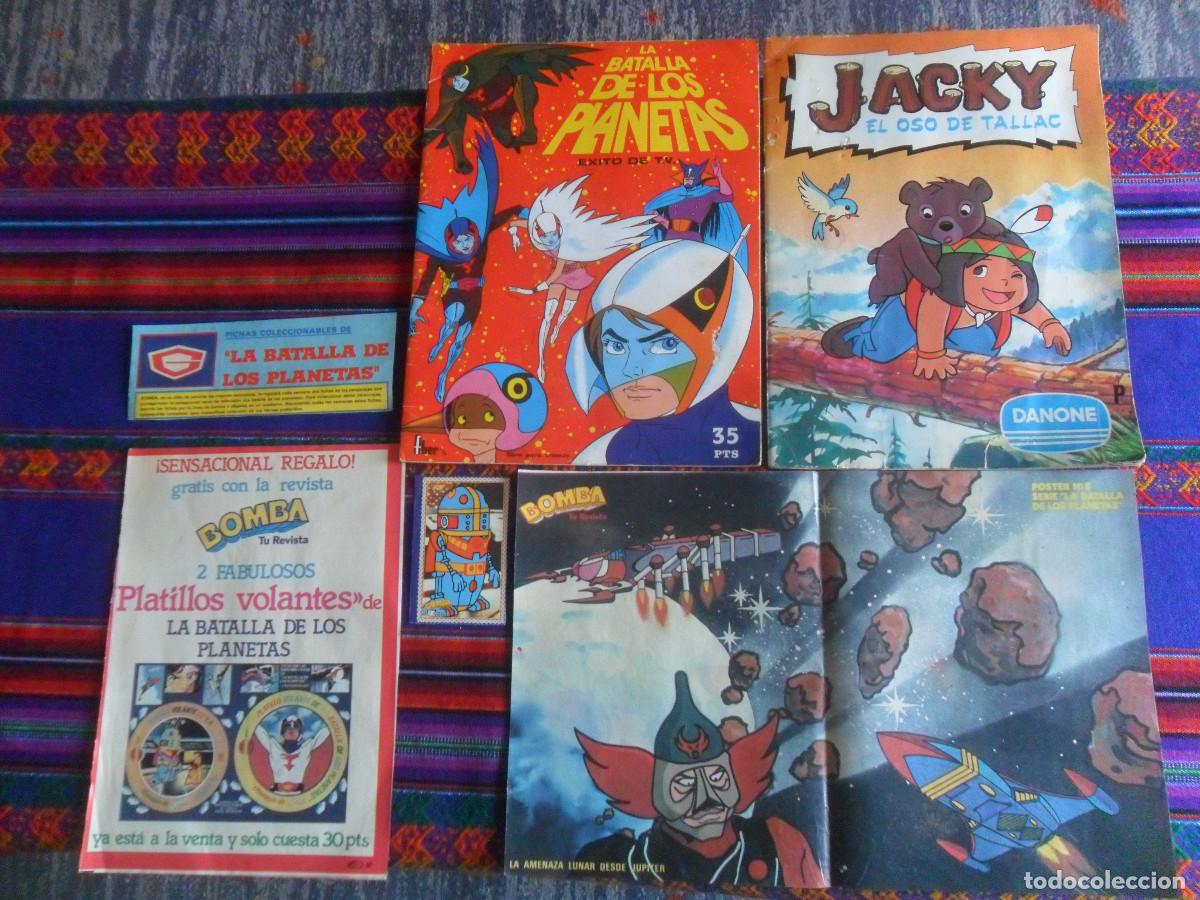 Coleccionismo &aacute;lbum: JACKY EL OSO DE TALLAC COMPLETO, LA BATALLA LOS PLANETAS VAC&Iacute;O FHER, P&Oacute;STER 5 PEGATINA 7 ZARK BOMBA