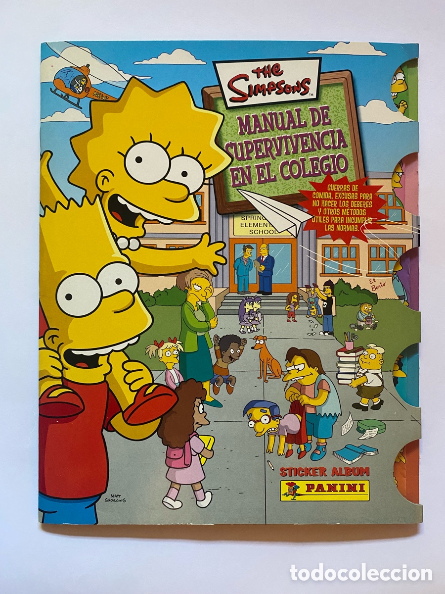 Collectable Albums: &Aacute;lbum de cromos Los Simpsons Manual de Supervivencia en el Colegio COMPLETO