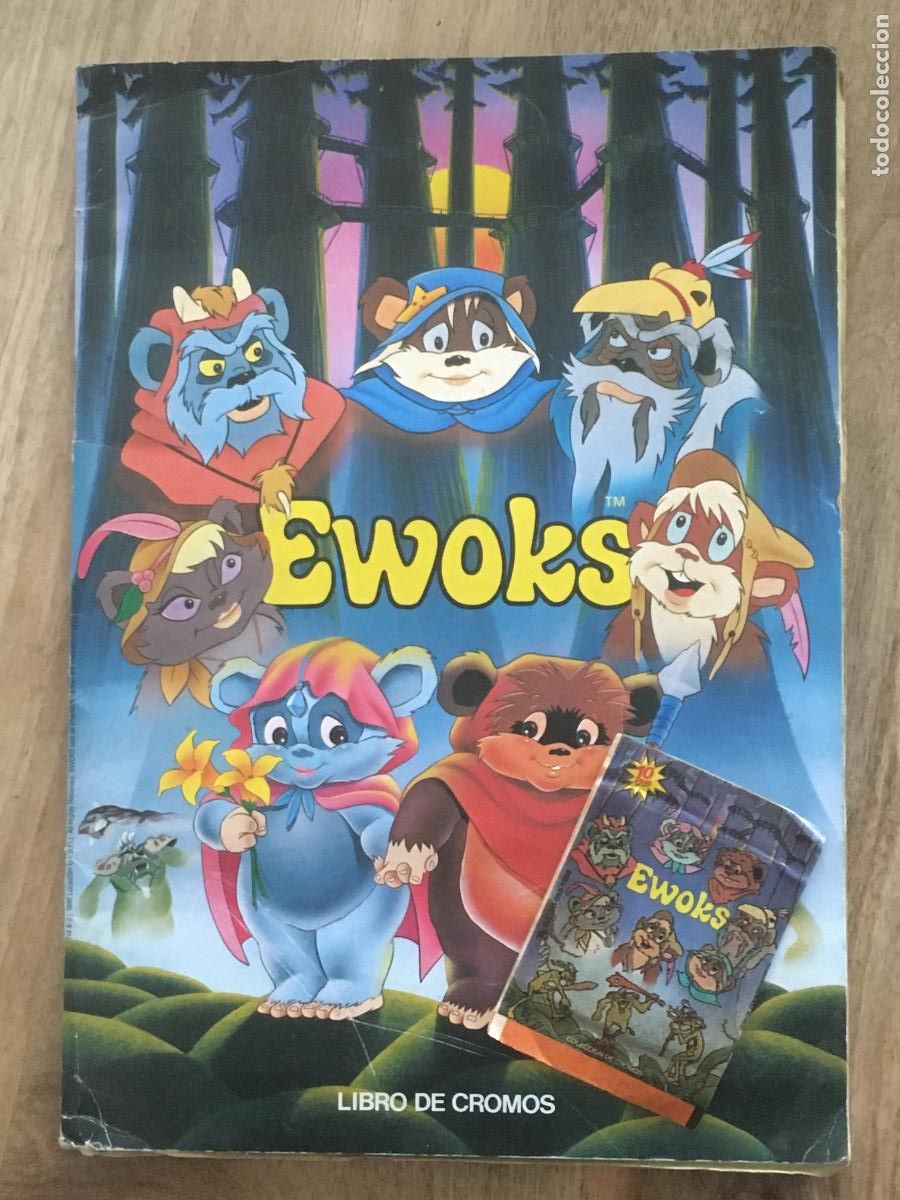 Sammeln Sammelalbum: ewoks star wars ediciones este album de cromos completo perfecto estado con sobre cromos sin abrir