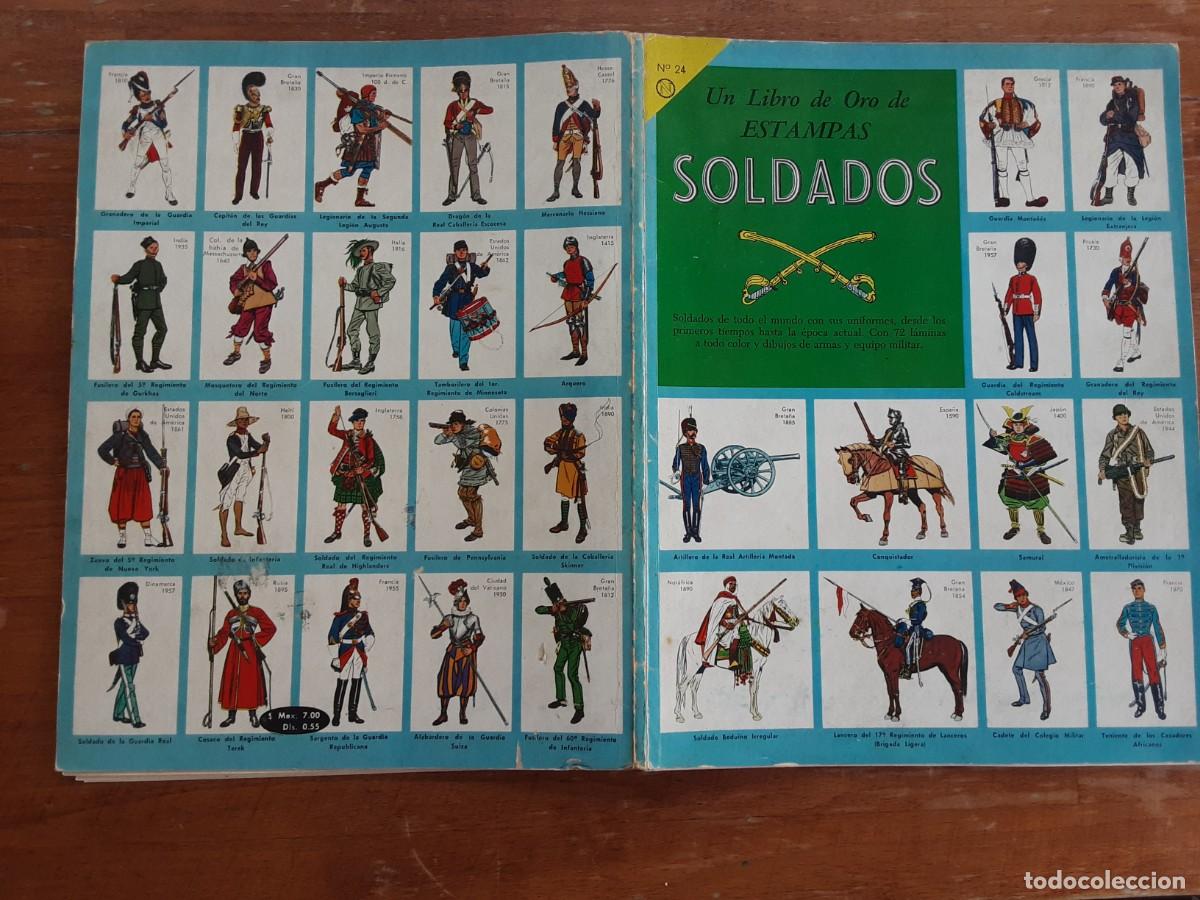 Sammeln Sammelalbum: El Libro de Oro de estampas Soldados, &aacute;lbum completo 72 cromos