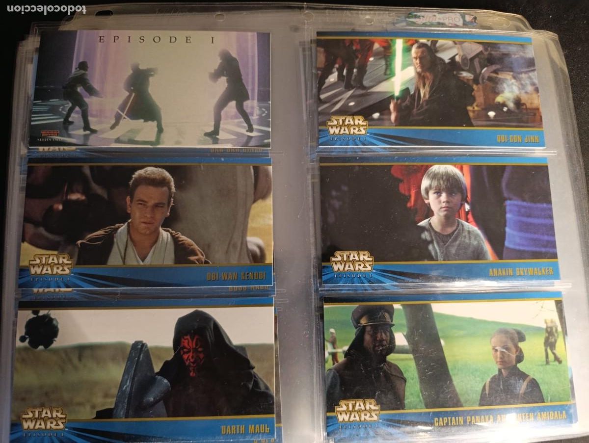 Coleccionismo &aacute;lbum: STAR WARS EPISODIO I - WIDE VISION - VERSION AZUL COLECCION COMPLETA 1 AL 80 + 5 EXTRAS EN INGLES