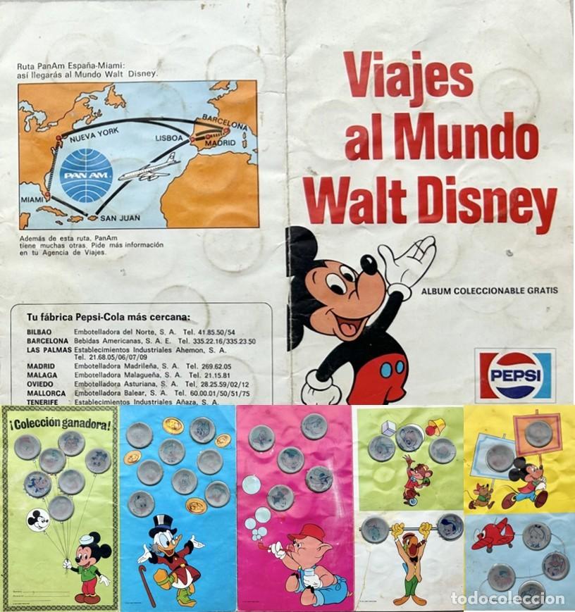Coleccionismo &aacute;lbum: Album VIAJES AL MUNDO DE WALT DISNEY Pepsi Mirinda 1977 Completo (cromo Mickey Mouse nunca sali&oacute;)