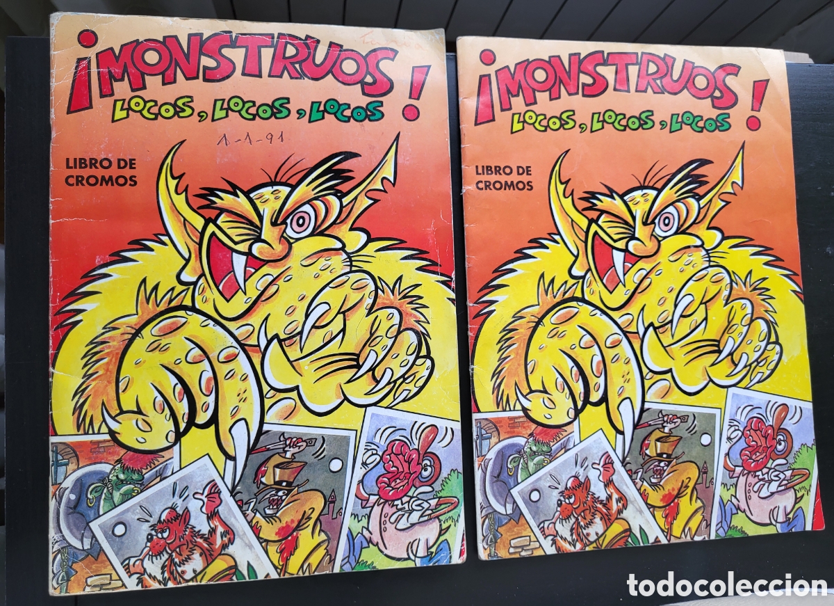 Coleccionismo &aacute;lbum: 2 &Aacute;LBUMES CROMOS MONSTRUOS COMPLETO Y PLANCHA CROMOS ROS 1980.