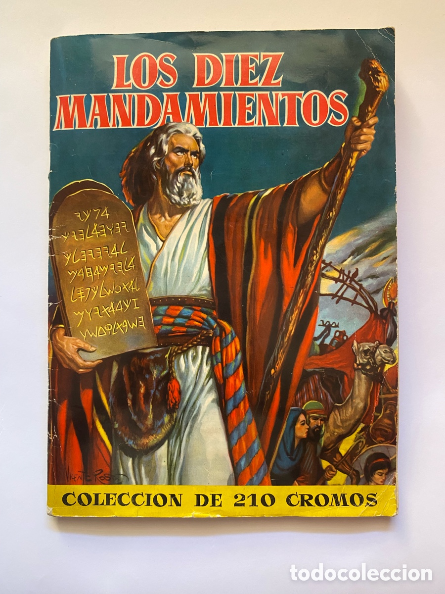 Coleccionismo &aacute;lbum: &Aacute;lbum de cromos Los Diez Mandamientos COMPLETO