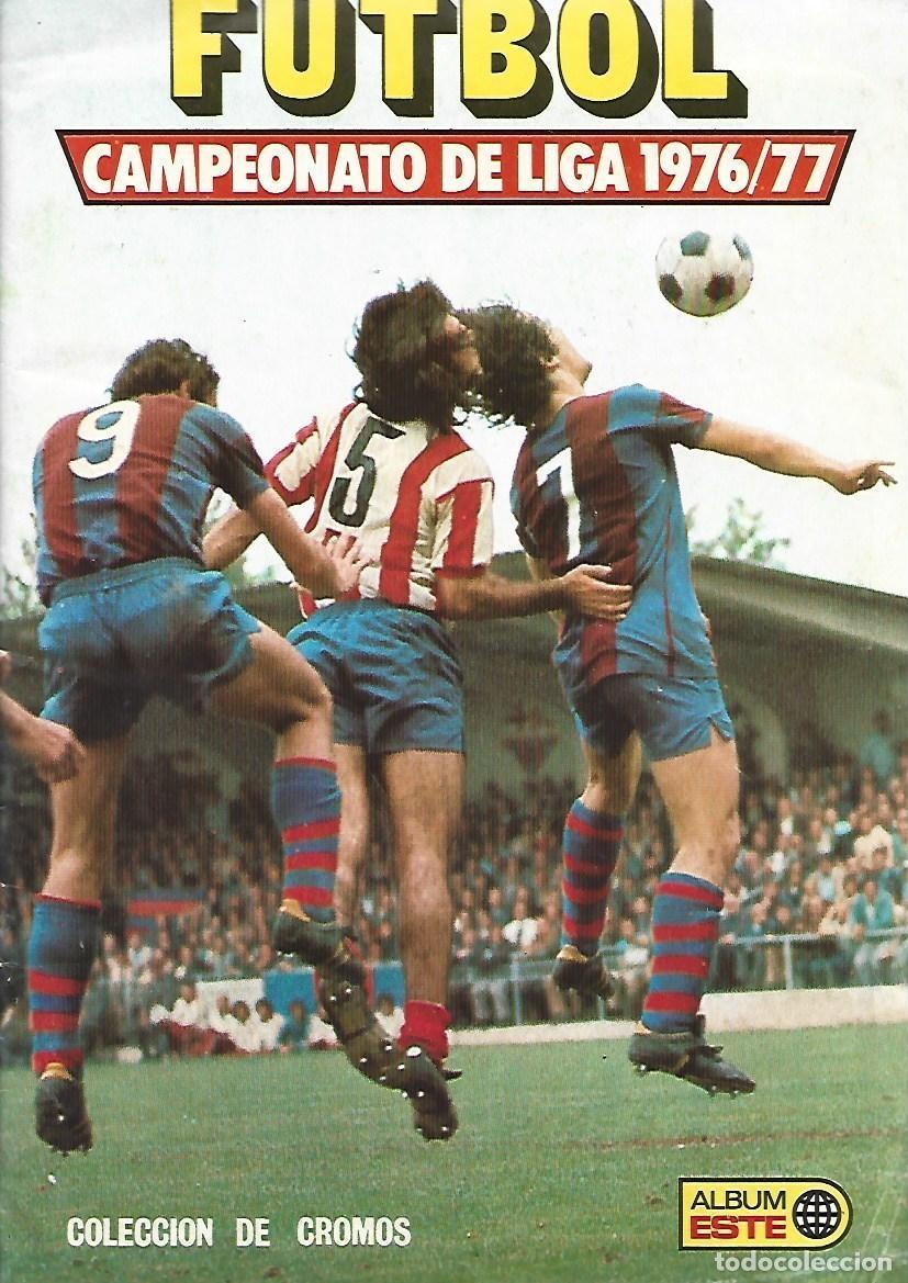 Coleccionismo &aacute;lbum: Futbol, campeonato de liga 1976/77, completo 321 cromos, + 23 dobles sin pegar, Este, muy buen estad