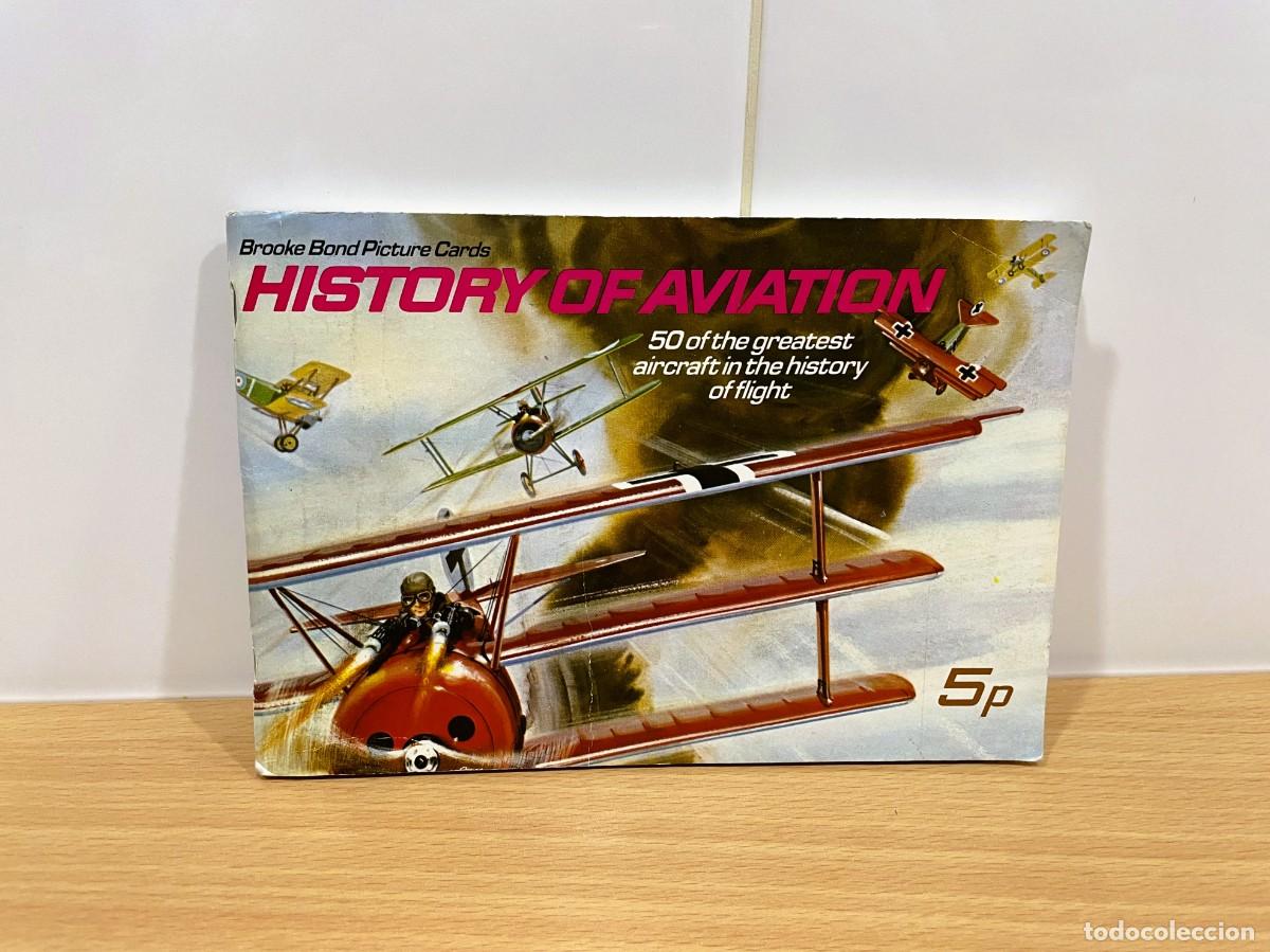 Coleccionismo &aacute;lbum: &Aacute;LBUM BRIT&Aacute;NICO COMPLETO CON 50 CROMOS DE BROOKE BOND TEA - HISTORY OF AVIATION
