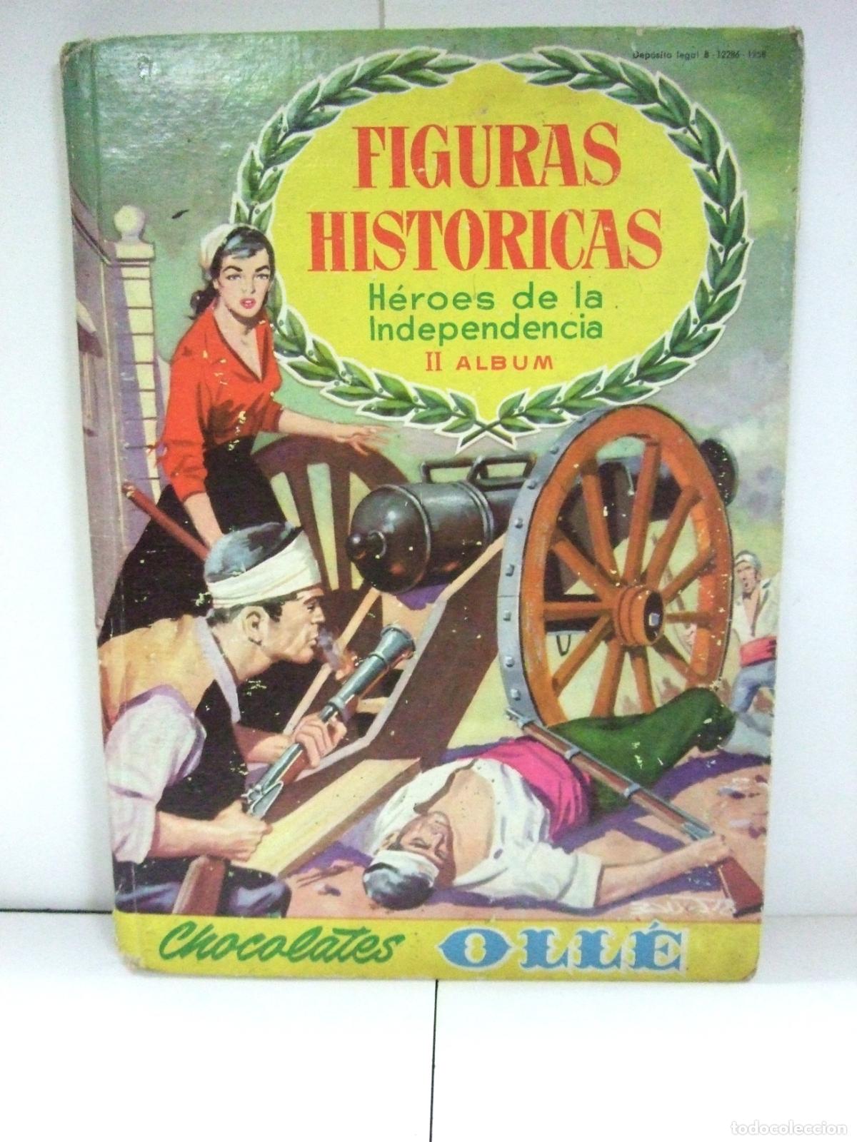Coleccionismo &aacute;lbum: CHOCOLATES OLL&Eacute; FIGURAS HIST&Oacute;RICAS H&Eacute;ROES DE LA INDEPENDENCIA II ALBUM COMPLETO CROMOS ESPA&Ntilde;A IBIS 2