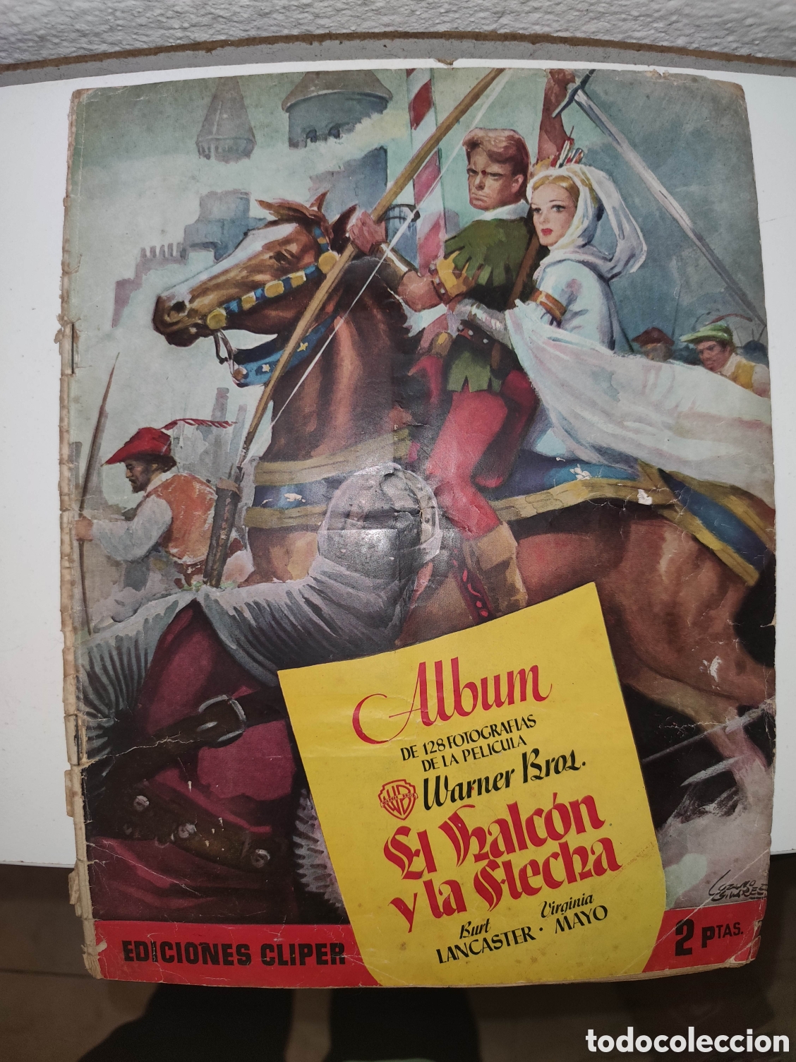 Coleccionismo &aacute;lbum: Album de cromos completo - El halc&oacute;n y la flecha - Ediciones Cliper - Burt Lancaster