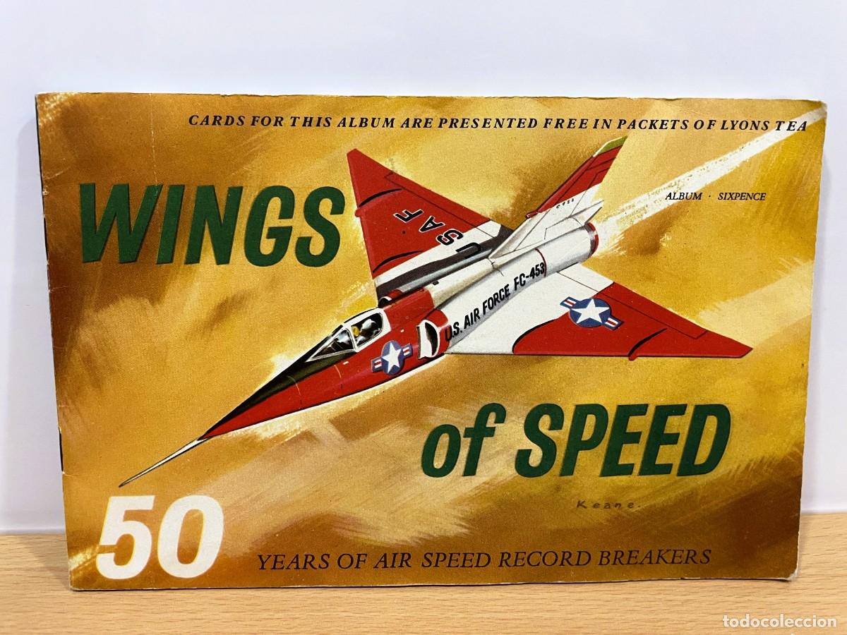 Coleccionismo &aacute;lbum: &Aacute;LBUM BRIT&Aacute;NICO COMPLETO CON 24 CROMOS DE LYONS TEA - WINGS OF SPEED