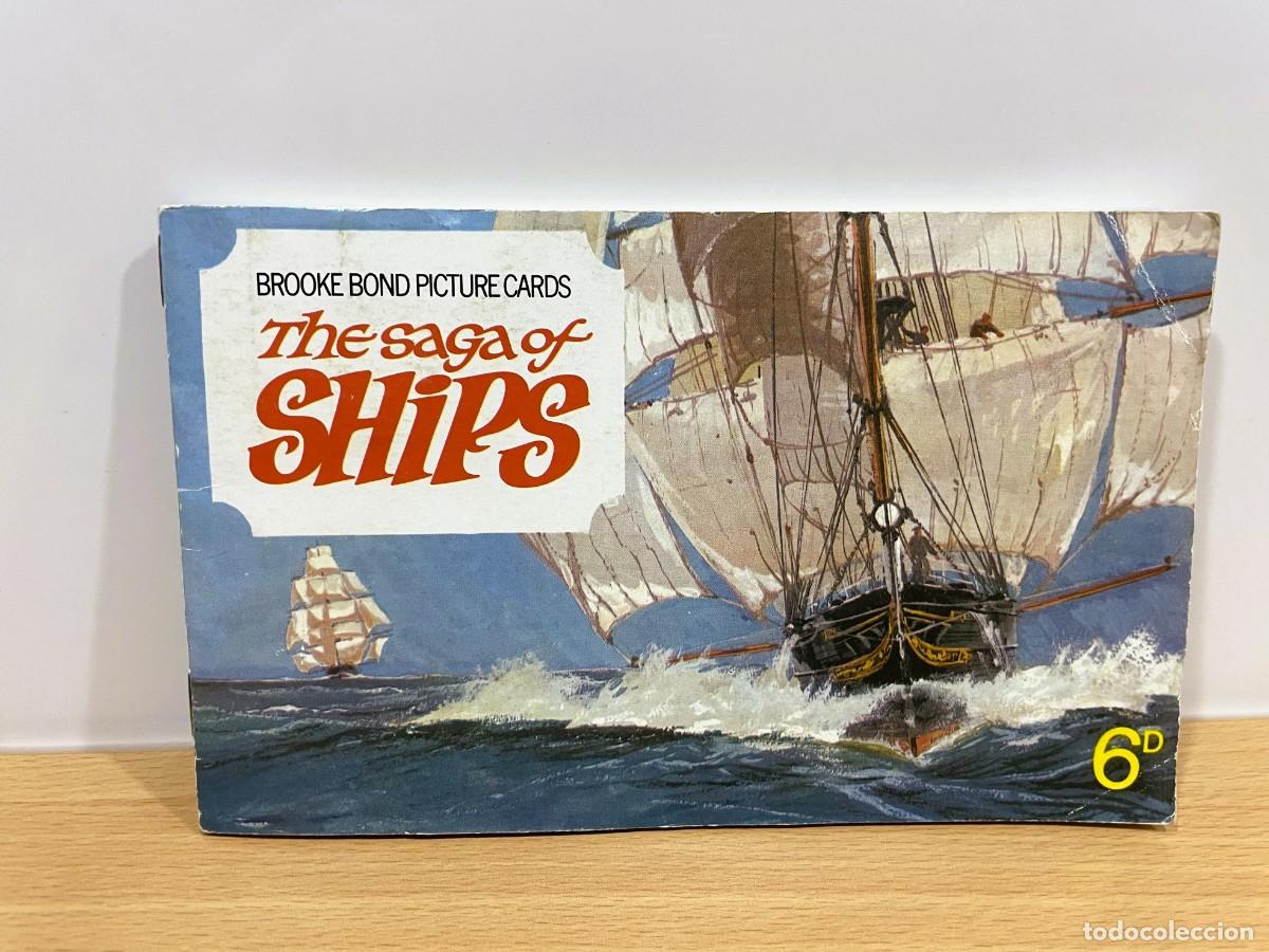Coleccionismo &aacute;lbum: &Aacute;LBUM BRIT&Aacute;NICO COMPLETO CON 50 CROMOS DE BROOKE BOND TEA - THE SAGA OF SHIPS
