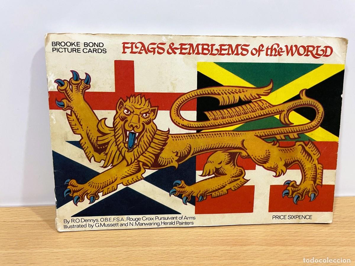 Coleccionismo &aacute;lbum: &Aacute;LBUM BRIT&Aacute;NICO COMPLETO CON 50 CROMOS DE BROOKE BOND TEA - FLAGS & EMBLEMS OF THE WORLD