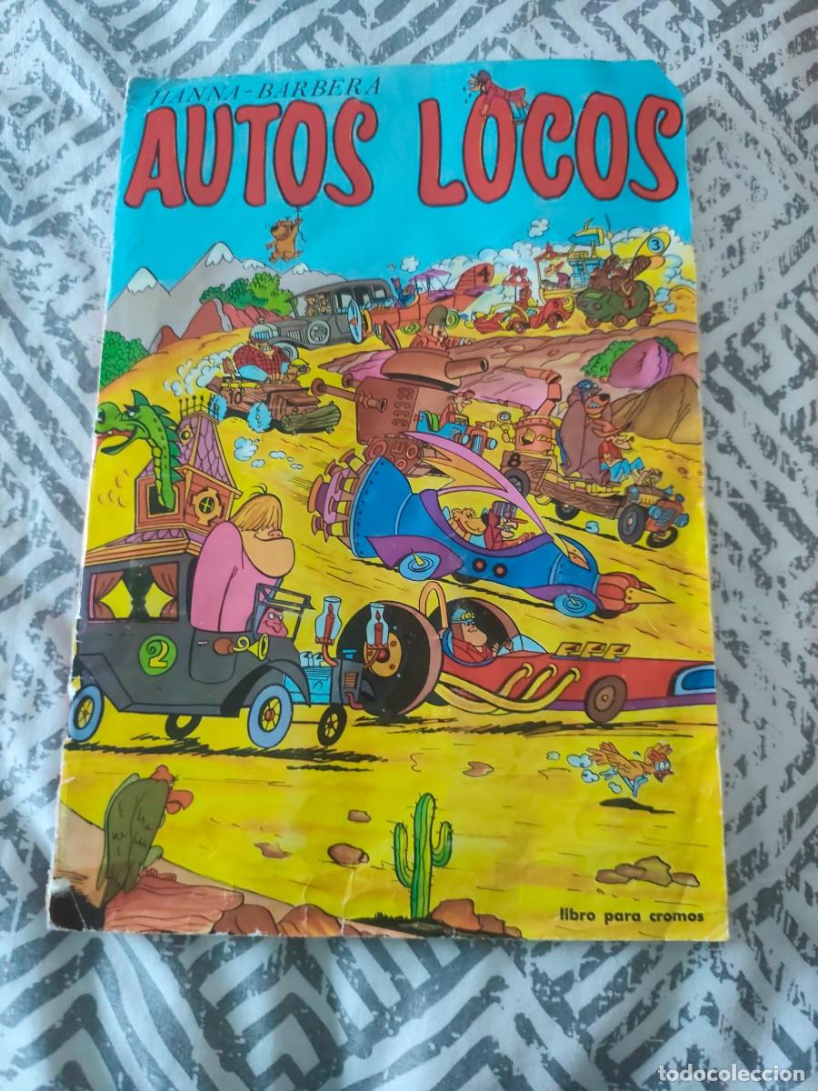 Coleccionismo &aacute;lbum: Autos locos ( Hanna Barbera) Fher. Completo + p&oacute;ster central con 14 cromos