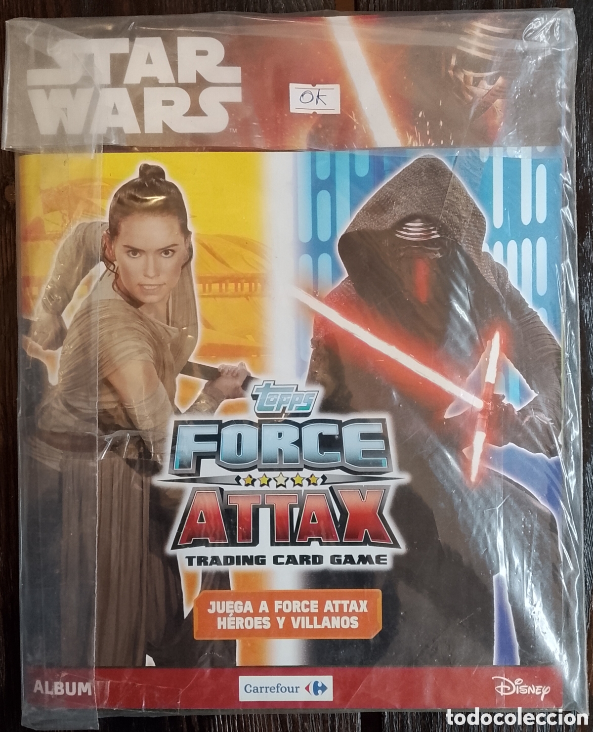 Coleccionismo &aacute;lbum: &Aacute;lbum Star Wars Force Attax Topps Carrefour 2016 H&eacute;roes y Villanos Completo