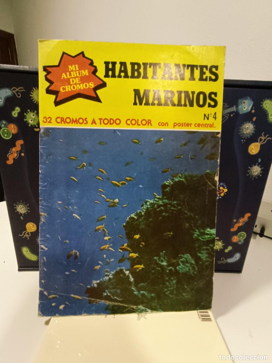 Coleccionismo &aacute;lbum: &Aacute;lbum de cromos Habitantes Marinos n&ordm; 4 -Completo-Con p&oacute;ster central -Editorial Nueva Situaci&oacute;n 1979