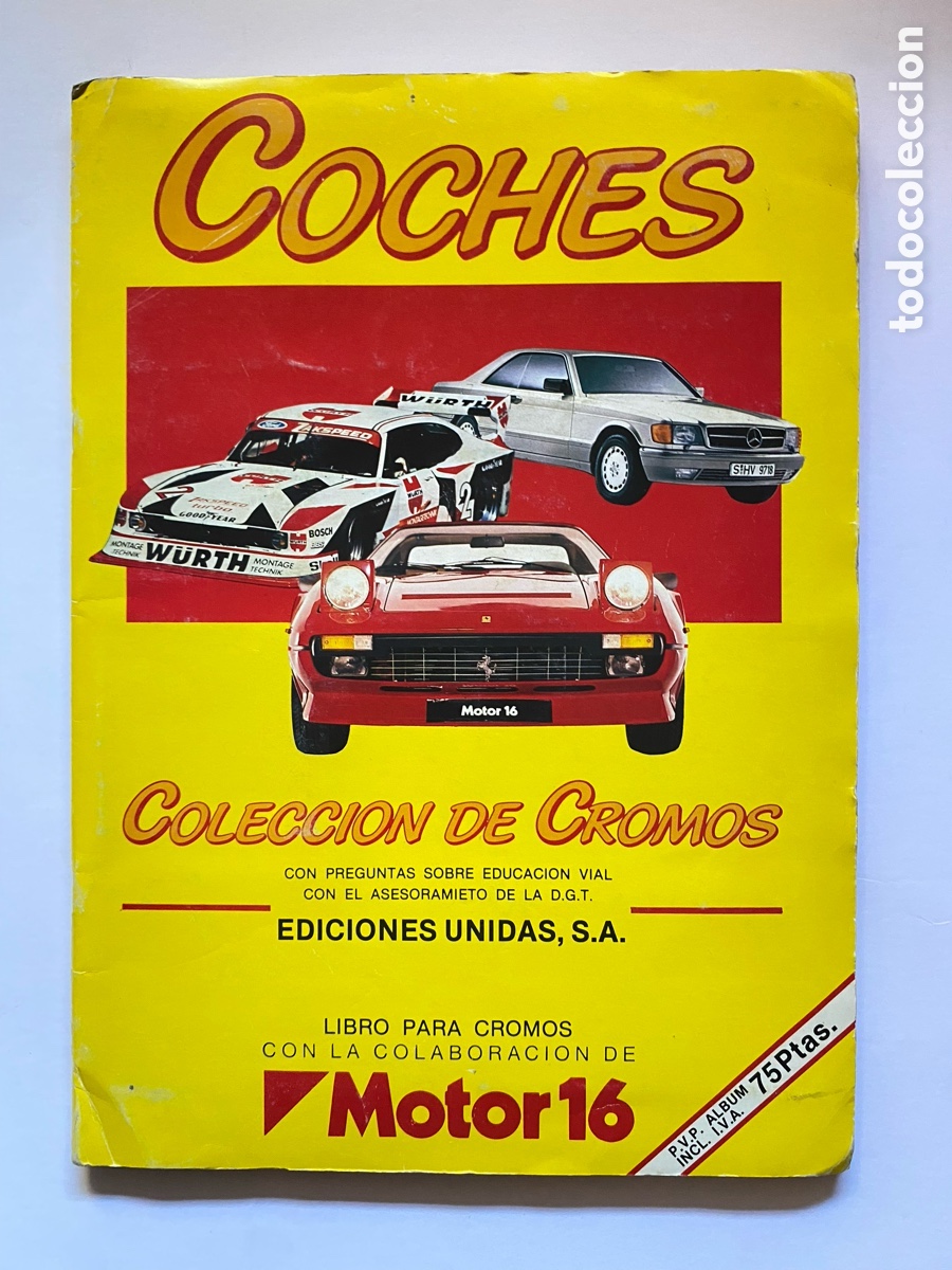 Coleccionismo &aacute;lbum: &Aacute;lbum de cromos Coches Motor 16 COMPLETO