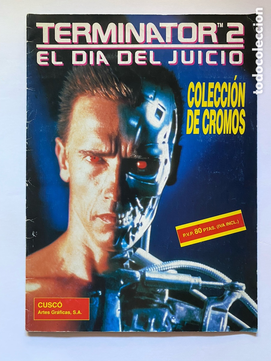 Coleccionismo &aacute;lbum: &Aacute;lbum de cromos Terminator 2 El D&iacute;a del Juicio COMPLETO