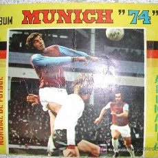Álbum de fútbol completo: CAMPEONATO MUNDIAL DE FUTBOL MUNICH 1974. COMPLETO APAISADO MUY RARO. Lote 27532919