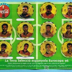 Álbum de fútbol completo: FÚTBOL. L'EUROCOPA 96. FITXA DE SELECCIONADOR. REGALO DE LOS REFRESCOS DE LA CASA COCA COLA.