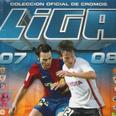 Álbum de fútbol completo: ALBUM PARA CROMOS DE LA LIGA DE 2007/2008 CON 482 CROMOS. Lote 21002875