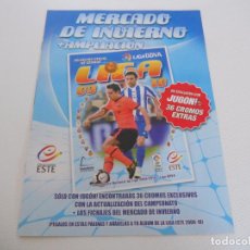 Álbum de fútbol completo: HOJAS AMPLIACION CROMOS FICHAJES DE INVIERNO ALBUM LIGA FUTBOL EDICIONES ESTE 2009 2010 09 10. Lote 327019988