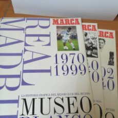 Álbum de fútbol completo: LOTE DE 3 ALBUMES COMPLETOS DEL REAL MADRID ( MARCA ) MUSEO BLANCO
