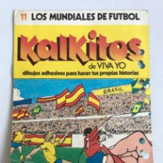 Álbum de fútbol completo: ALBUM KALKITOS DE VIVA YO NUMERO 11: LOS MUNDIALES DE FUTBOL. 1976. CALCOMANIAS. AÑOS 70.
