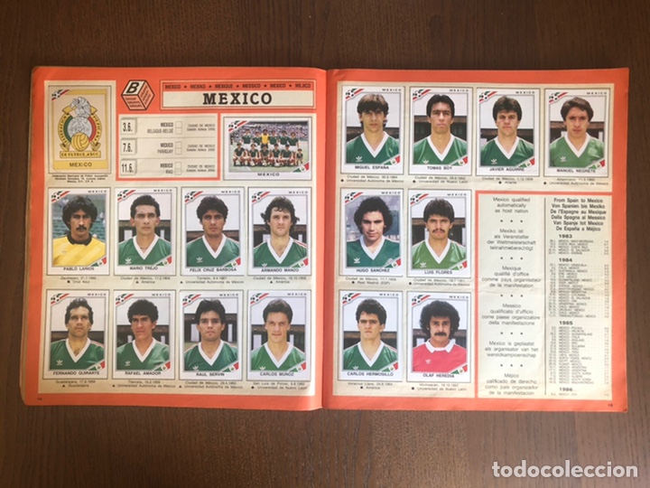 album panini futbol world cup mexico 86 mundial - Comprar ...