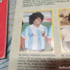 Álbum de fútbol completo: CON MARADONA FÚTBOL EN ACCIÓN COMPLETO ESPAÑA 82 DANONE.. Lote 303322208