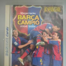 Álbum de fútbol completo: EXCELENTE ÁLBUM COMPLETO MEGACRACKS 2004-2005 BARÇA CAMPIÒ CON LOS 3 MESSI ROOKIE PANINI 142 CARDS