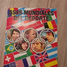 Álbum de fútbol completo: ALBUM COMPLETO CROMOS ASES MUNDIALES DEL DEPORTE QUELCOM. Lote 380644804