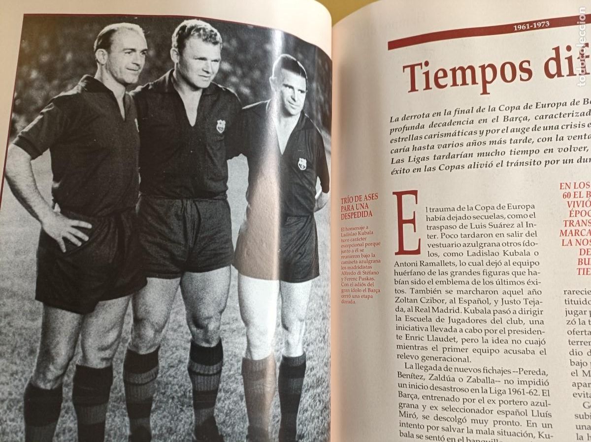 &Aacute;lbum de f&uacute;tbol completo: el libro de oro del bar&ccedil;a, con su caja - Foto 6
