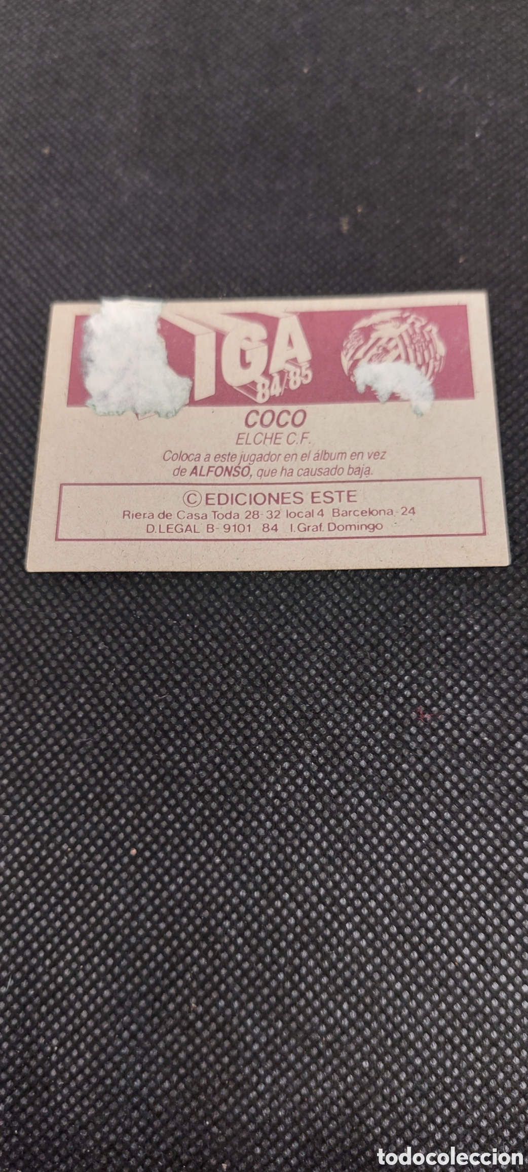 &Aacute;lbum de f&uacute;tbol completo: Coco coloca 84/85 elche - Foto 2