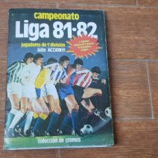 Álbum de fútbol completo: ALBUM FUTBOL LIGA 81 - 82 1981 1982 ESTE COMPLETO CROMOS PEGADOS PARTE SUPERIOR CON DOBLES. Lote 402066939