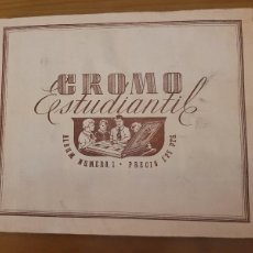 Álbum de fútbol completo: CROMO ESTUDIANTIL, ALBUM NÚMERO 1, COMPLETO, 1941.
