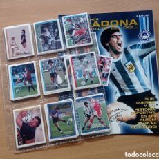 Álbum de fútbol completo: COLECCION COMPLETA CROMOS SIN PEGAR Y ALBUM VACIO PLANCHA MARADONA MEJOR JUGADOR DEL SIGLO STICKERS