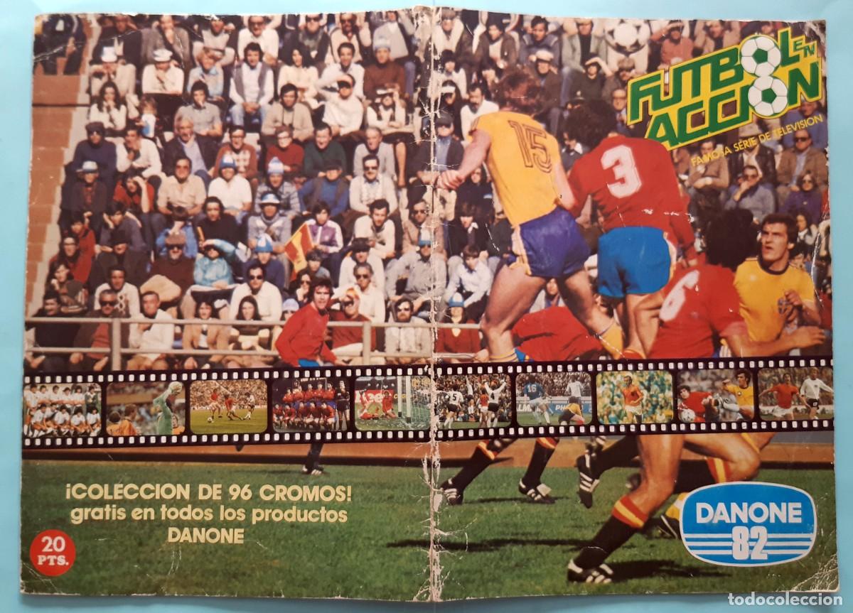Album de football complet: ALBUM COMPLETO DE CROMOS FUTBOL EN ACCI&Oacute;N 82 - DANONE - MARADONA, PELE, DI STEFANO