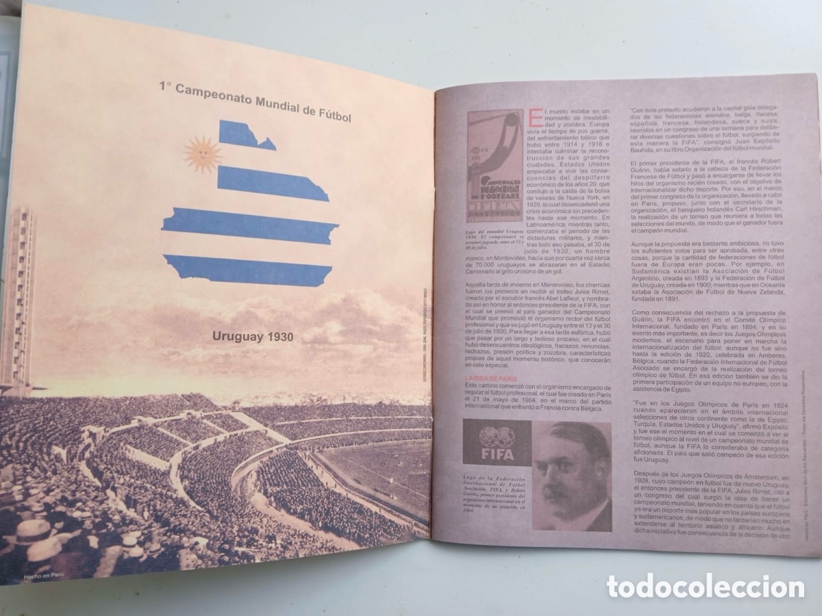 &Aacute;lbum de f&uacute;tbol completo: WORLD CUP URUGUAY 1930 - Foto 2