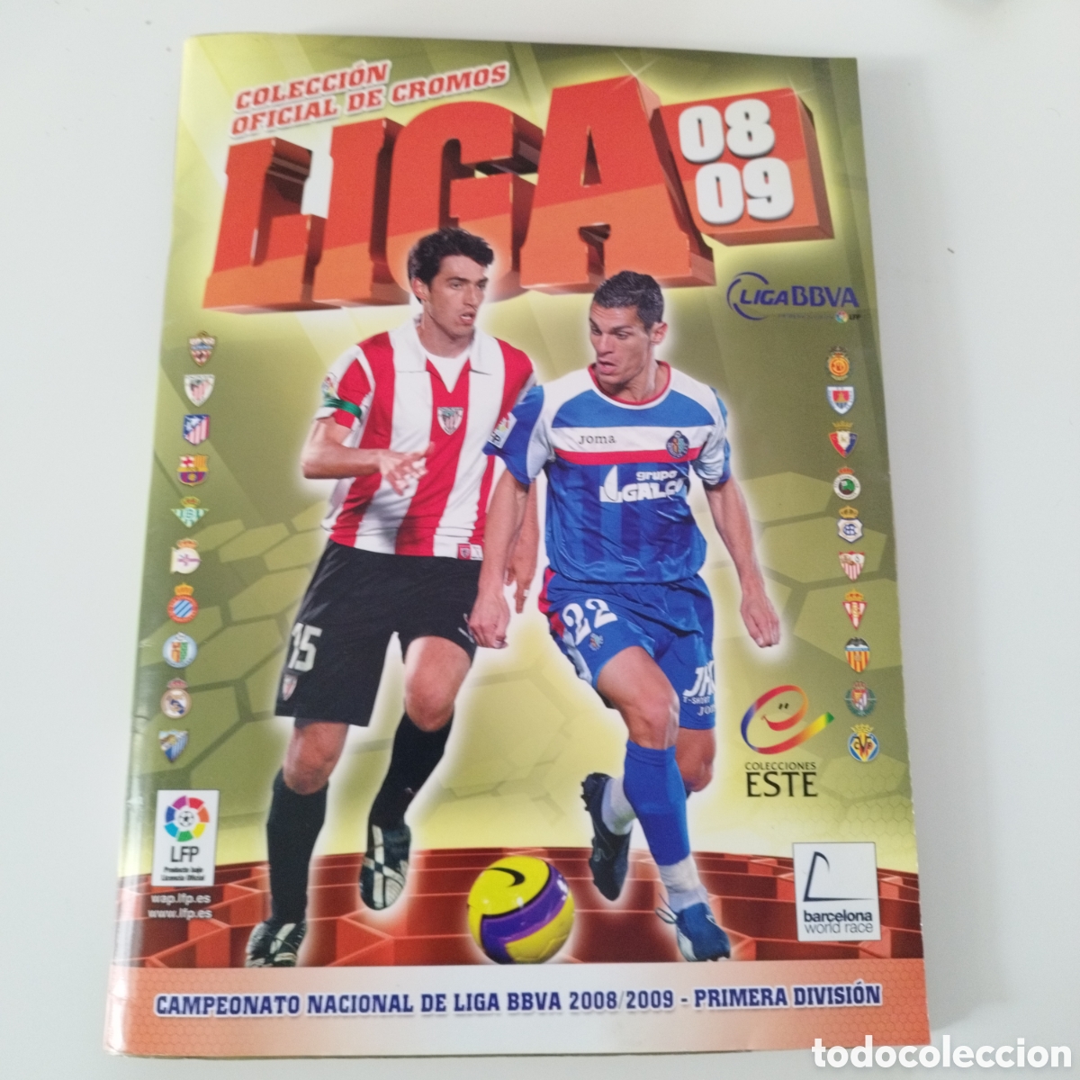 &Aacute;lbum de f&uacute;tbol completo: ALBUM CROMOS / LIGA ESTE / 2008 - 2009 / COMPLETO ( FALTAN SOLO 2 ) / MUY BUEN ESTADO / VER FOTOS