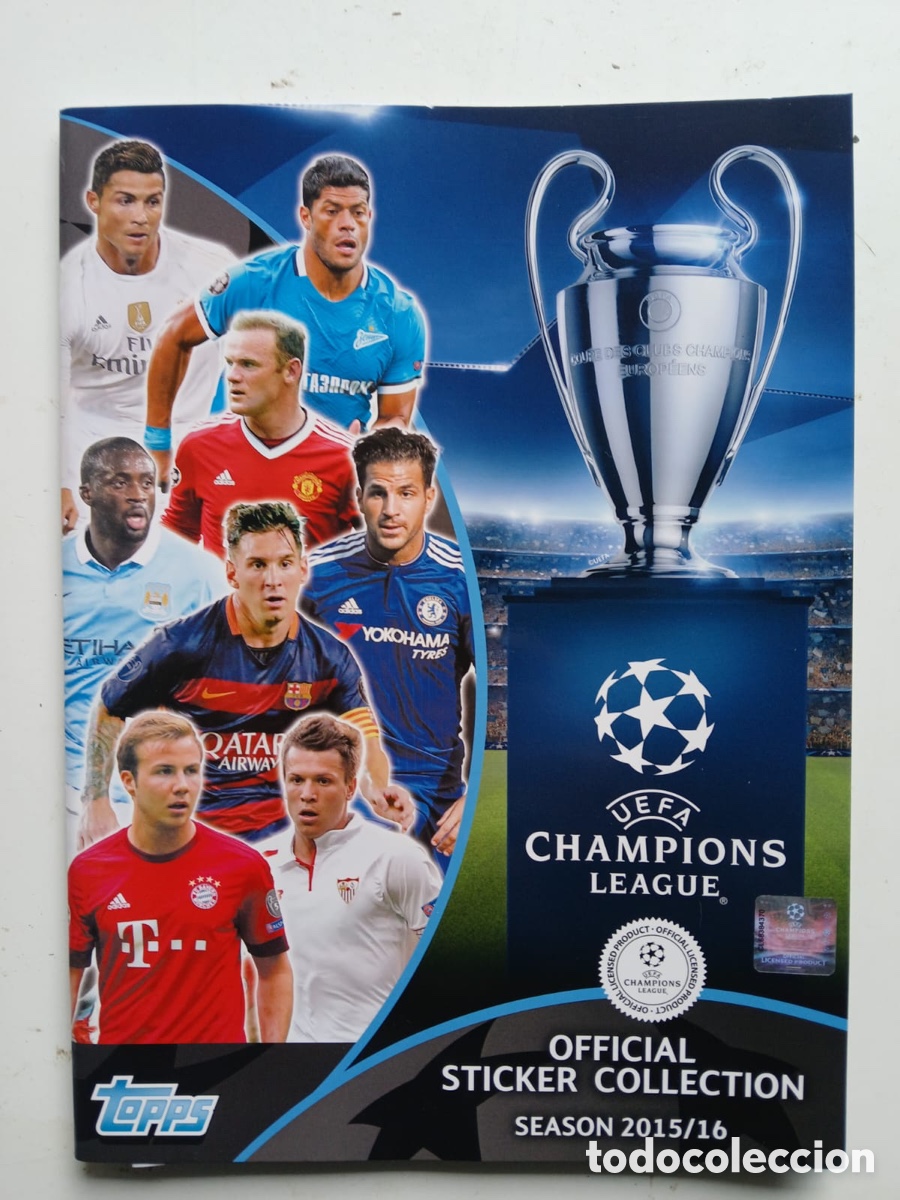 &Aacute;lbum di calcio completo: 15 16 TOPPS UEFA CHAMPIONS LEAGUE STICKERS