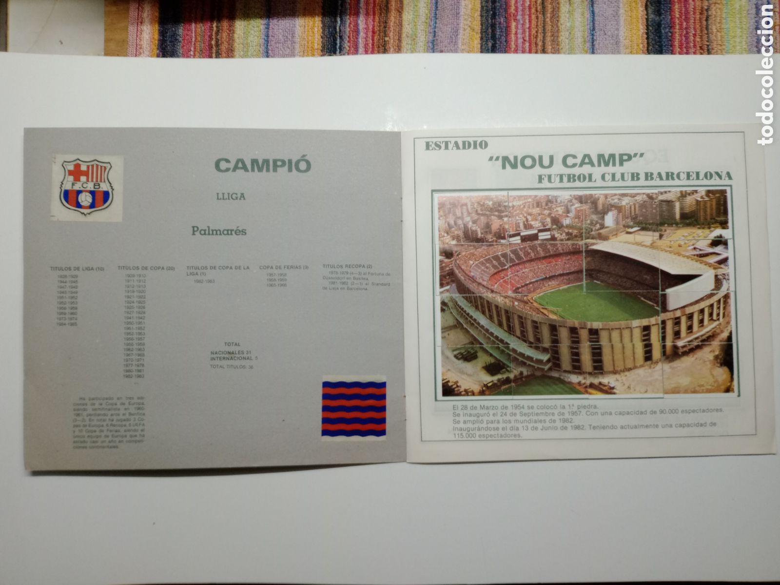 &Aacute;lbum de f&uacute;tbol completo: BAR&Ccedil;A CAMPE&Oacute;N 84-85 COMPLETO - Foto 2