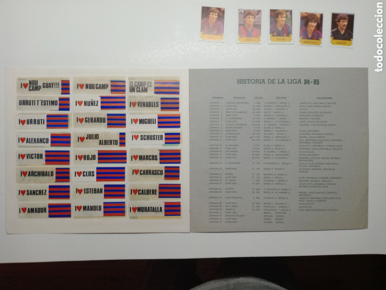 &Aacute;lbum de f&uacute;tbol completo: BAR&Ccedil;A CAMPE&Oacute;N 84-85 COMPLETO - Foto 6