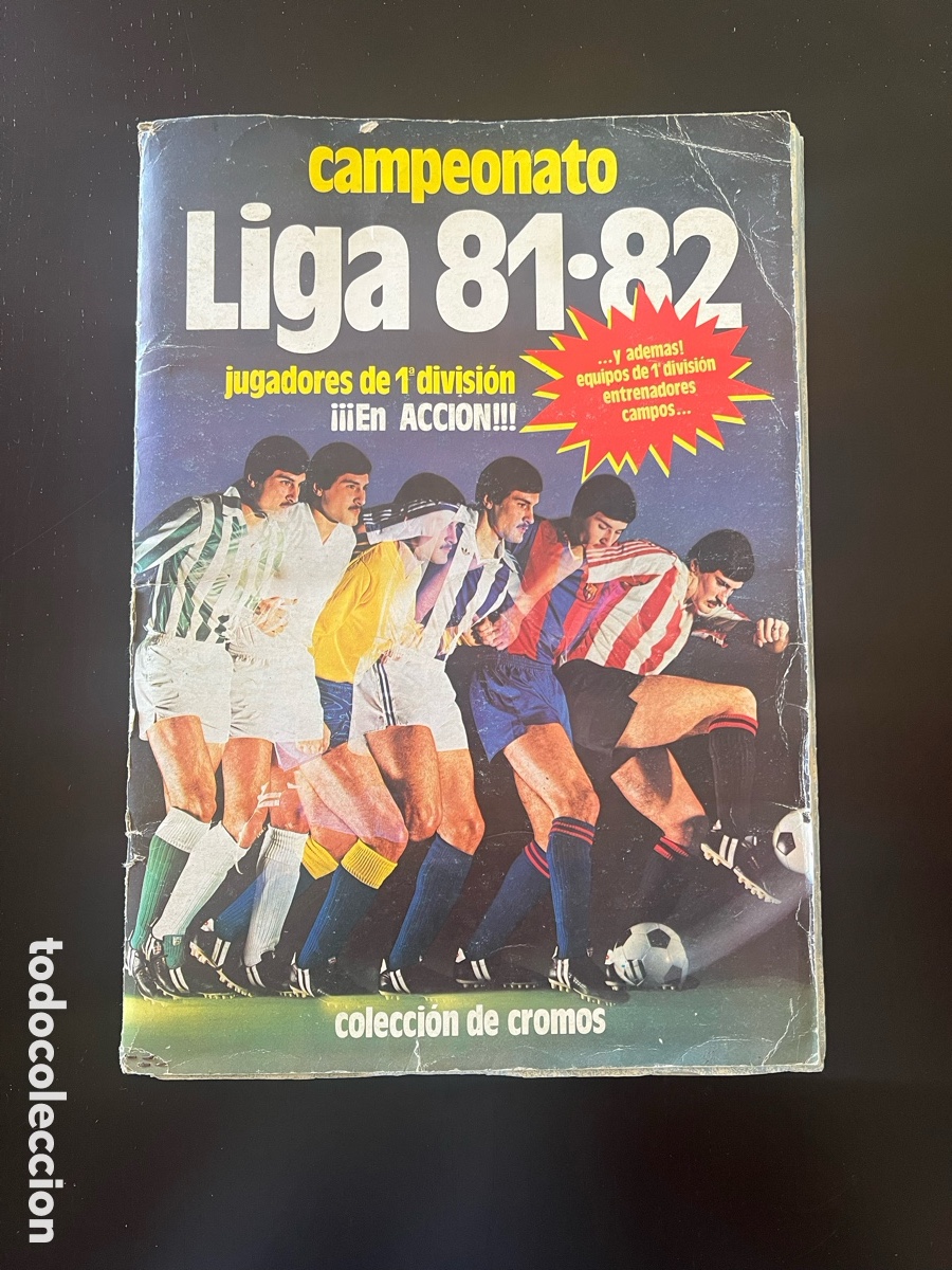 Caderneta de futebol completa: &Aacute;lbum cromos Liga 81-82