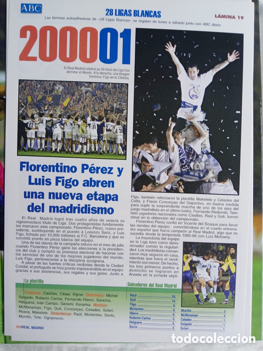 &Aacute;lbum de f&uacute;tbol completo: 2001 LAS 28 LIGAS BLANCAS ABC - Foto 23