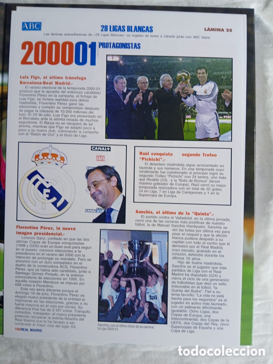 &Aacute;lbum de f&uacute;tbol completo: 2001 LAS 28 LIGAS BLANCAS ABC - Foto 27
